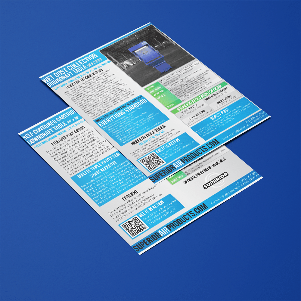 Superior Air Products technical specification sheets
